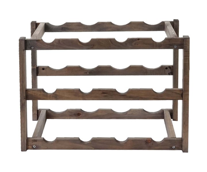 Weinregal aus Holz für zwölf Flaschen