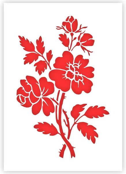 QBIX Blumenschablone - A3 Größe - Kunststoff - Schablone