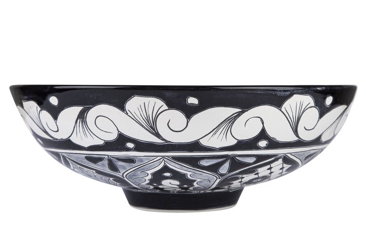 Dekorative Keramikschale mit floralem Muster