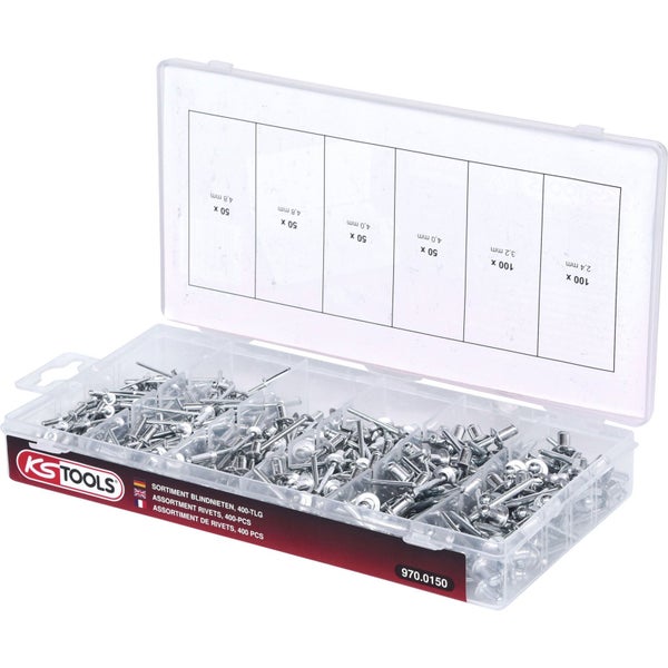 KS TOOLS Sortiment Blindnieten 400tlg. - 970.0150