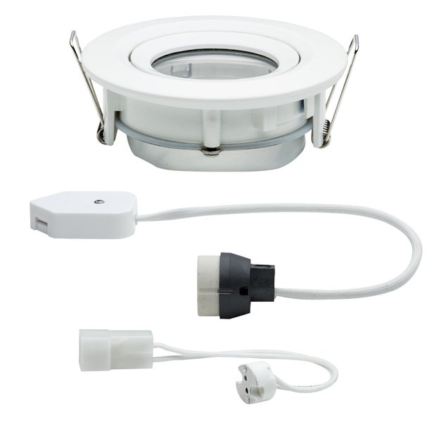 Einbauleuchte Nova Plus schwenkbar IP65 rund 93mm 30° GU5,3 / GU10 max. 35W 230/12V dimmbar Weiß matt