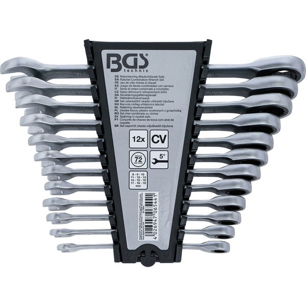 BGS Ratschenring-Maulschlüssel-Satz SW 8 - 19 mm 12tlg. - 6544