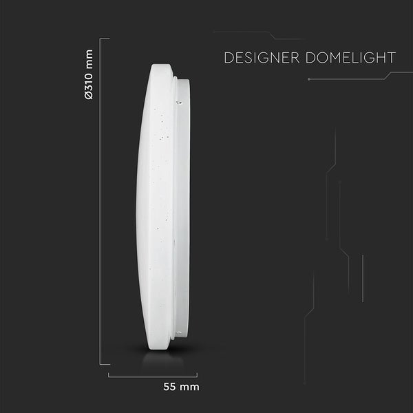 Designer-Deckenleuchte, Durchmesser 310 Millimeter, Tiefe 55 Millimeter