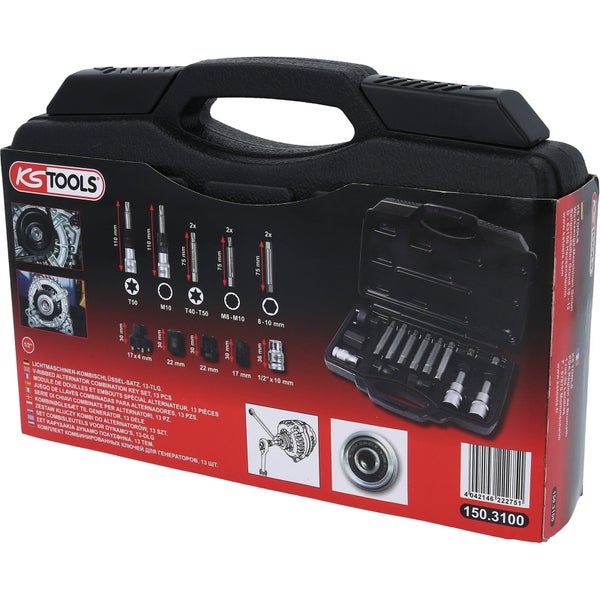KS Tools Lichtmaschinen Kombischlüssel Satz in schwarzem Koffer