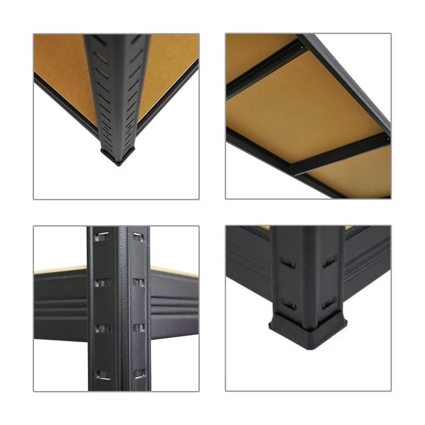 PROREGAL Mega Deal 2x Schwerlastregal Giant Elephant HxBxT 180 x 180 x 45 cm Fachlast 200 kg Schwarz