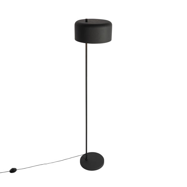 Stehleuchte mit rundem Lampenschirm und Fuß