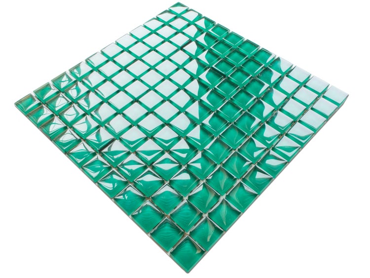 Glasmosaik auf Netz für Bad und Küche 30cm x 30cm  - Verdant fields