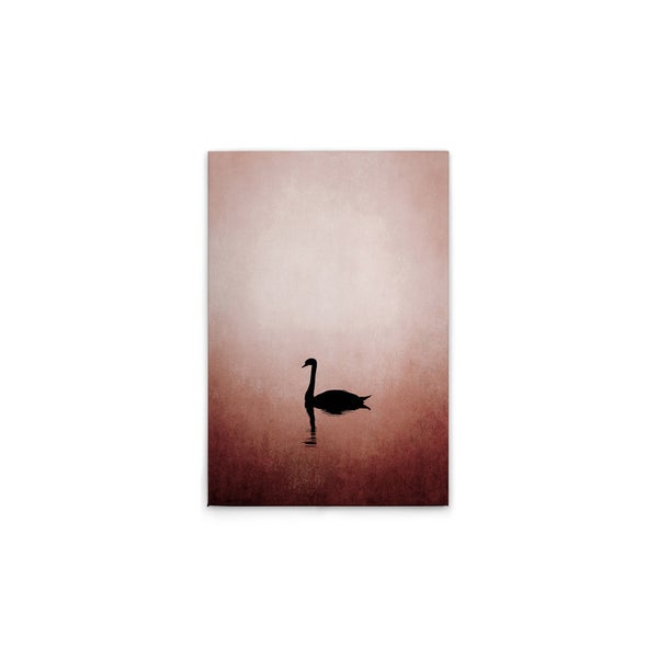 Gemälde mit Schwan auf dem Wasser