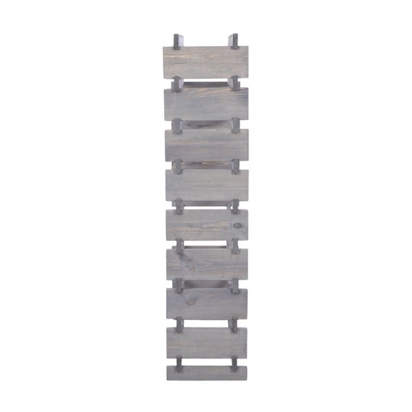 Weinregal VINOTECA FLEX PRO HxBxT 121x65x28cm 54 Flaschen auf 9 Ebenen Massives Kiefernholz Grau
