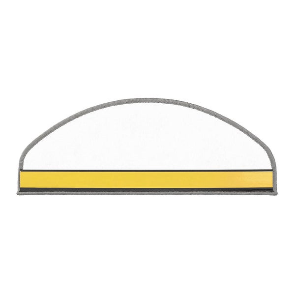 FLOORDIREKT Stufenmatte Kalkutta - Sisaloptik - Schlingenpol - Selbstklebend - Silber - Halbrund - 23,5 x 65 cm