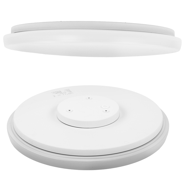 LUXULA LED-Deckenleuchte Weiß Runde Deckenlampe 24W 3000K Warmweiß IP44 Badezimmerlampe