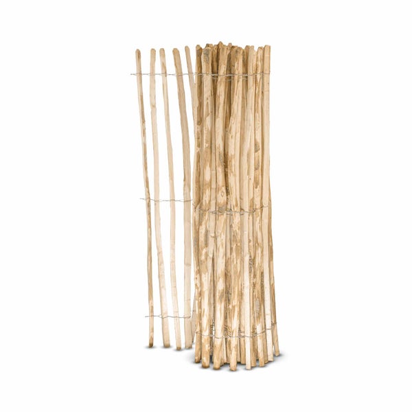 Englischer Staketenzaun Kastanie - Länge 5 Meter, Höhe 180 cm, Lattenabstand 4-6 cm
