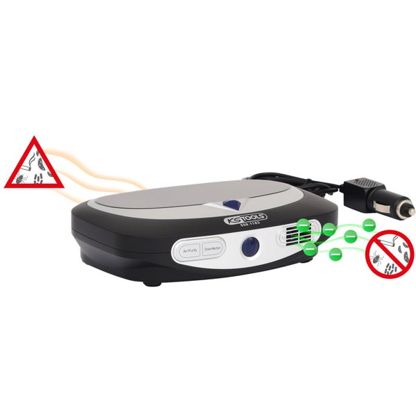 KS Tools Luftreiniger mit UV-Desinfektion und Filtertechnologie zur Verbesserung der Luftqualität im Auto