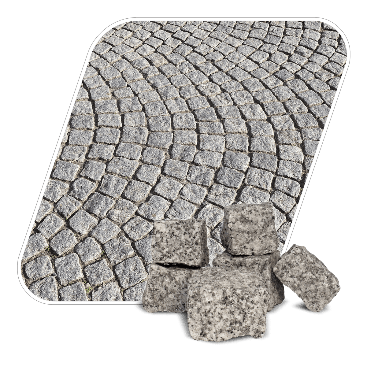 Galamio Granitpflaster 4/6 » gespalten « 1000kg BigBag
