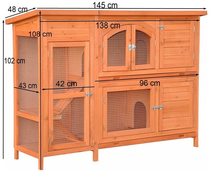Hasenstall Kaninchenstall XL Jumbo natur