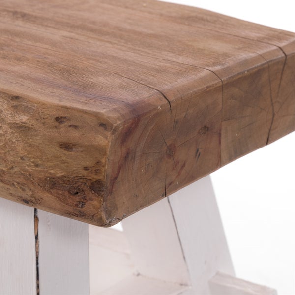 Hocker VINTAGE 40 Massivholz 06 weiß-landhaus