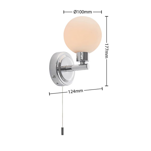 Lindby Wandleuchte, Wandlampe Bad Zaniba (spritzwassergeschützt (Modern) in Chrom aus Metall (1 flammig G9) - Wandleuchten Spiegelleuchte Badezimmer Wandbeleuchtung Wohnzimmerleuchte