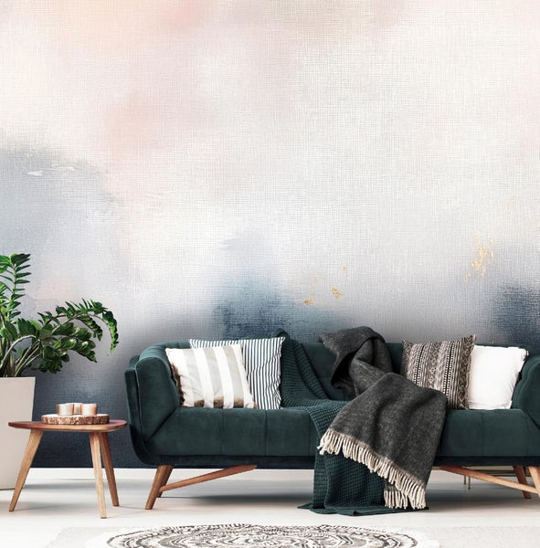 Fototapete Abstrakt Gold Grau Wohnzimmer Vlies Tapete 350x250 cm