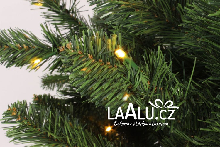 LAALU Weihnachtsbaum künstliche grüne Tanne Narnia 210 cm mit SMART LED LIGHTING mit Ständer
