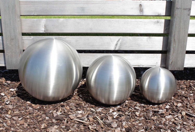 Edelstahlkugel Gartenkugel Dekokugel SferaInox 3er Set 15 / 20 / 25cm matt 10975