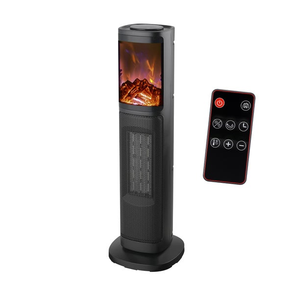 Turm Heizlüfter mit Flammeneffekt und Fernbedienung