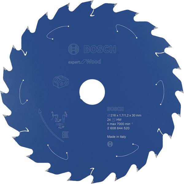Bosch Kreissägeblatt Expert for Wood für Akku-Tischkreissägen 216 x 1,7 x 30 mm 24 - 2608644520