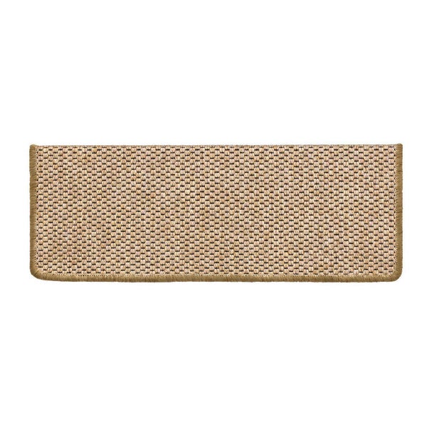 FLOORDIREKT Stufenmatte Kalkutta - Sisaloptik - Schlingenpol - Selbstklebend - Natur - Rechteckig - 23,5 x 65 cm