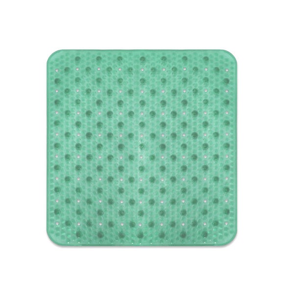 FLOORDIREKT Wanneneinlage Pure - Badewanneneinlage - Duschmatte - Grün - 44 x 44,5 cm