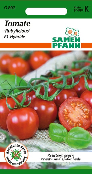 Samenpackung Tomate 'Rubylicious' F1-Hybride der Marke Samen Pfann