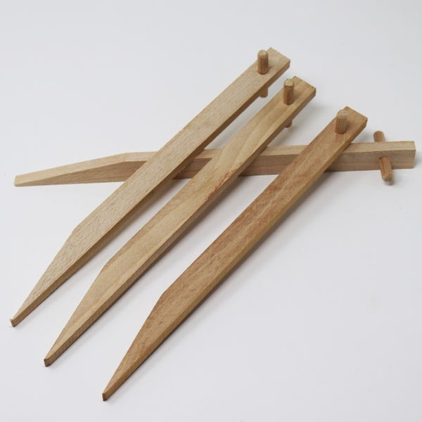 10 Erdanker aus Buchenholz I Holz Bodenanker Holzpﬂock Befestigungsanker
