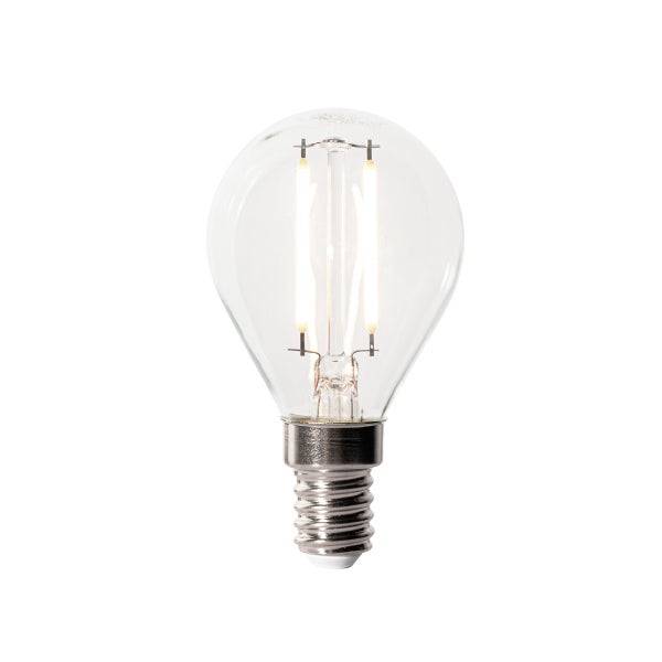 Set mit 5 E14 dimbare LED lamp P45 helder glas 3W 250 lm 3000K