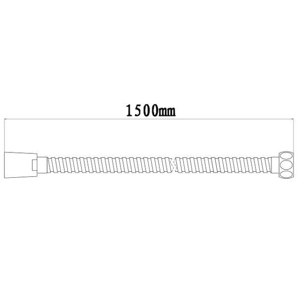 Brauseschlauch Schwarzer, flexibler Duschschlauch – 150 cm Länge