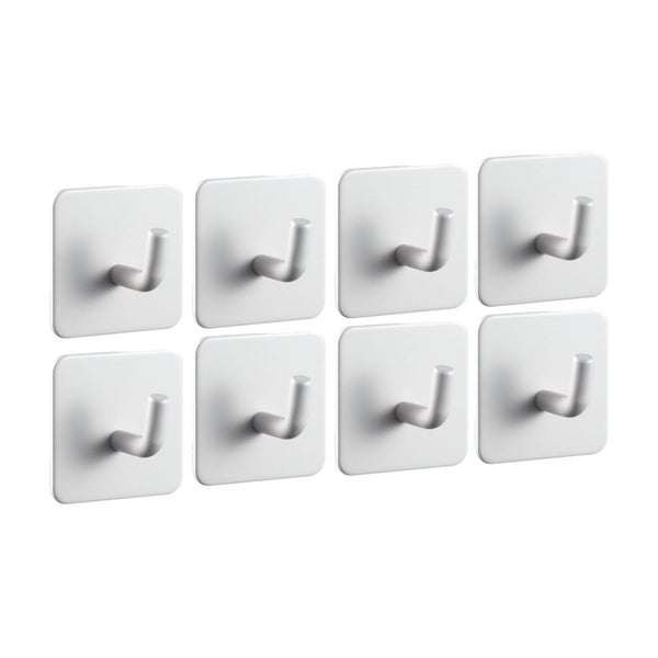 DEKAZIA 8er Set Klebehaken Milk Coffee aus Edelstahl,