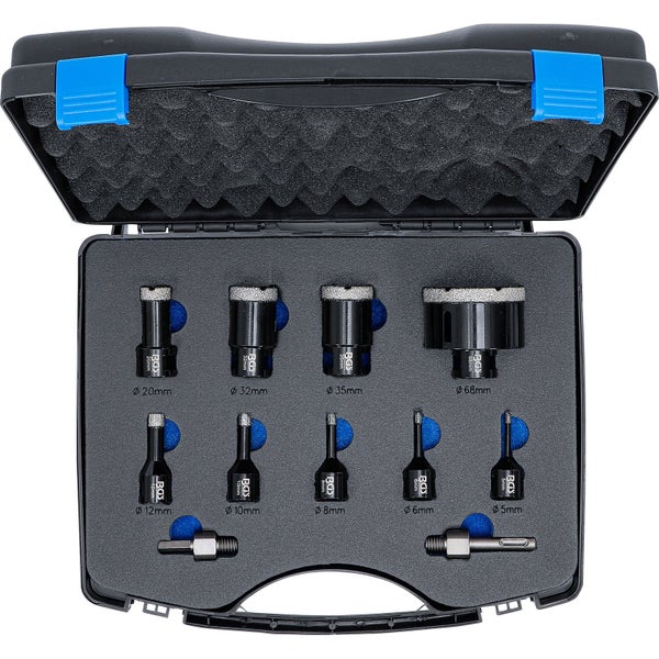 BGS Diamant-Bohrkrone Set in Aufbewahrungskoffer mit Durchmessern von 5 mm bis 68 mm