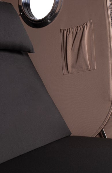 Strandkorb Rantum Teak PE grey Dessin 548