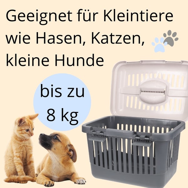 Transportbox Oben Öffnen Hunde Katzen Kleintier Transport Box Katzenbox Hundebox Open Top Stressfrei Dachöffnung
