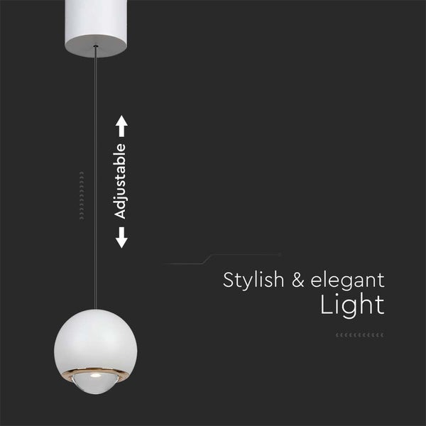 V-TAC VT-7508-W - Tischlampen - Hängelampen - IP20 - Weißes Gehäuse - 5 Watt - 500 Lumen - 3000K