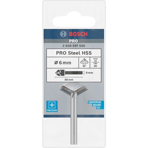 Bosch PRO Steel HSS Kegelsenker 6 x 48 mm M3 - 2608597500