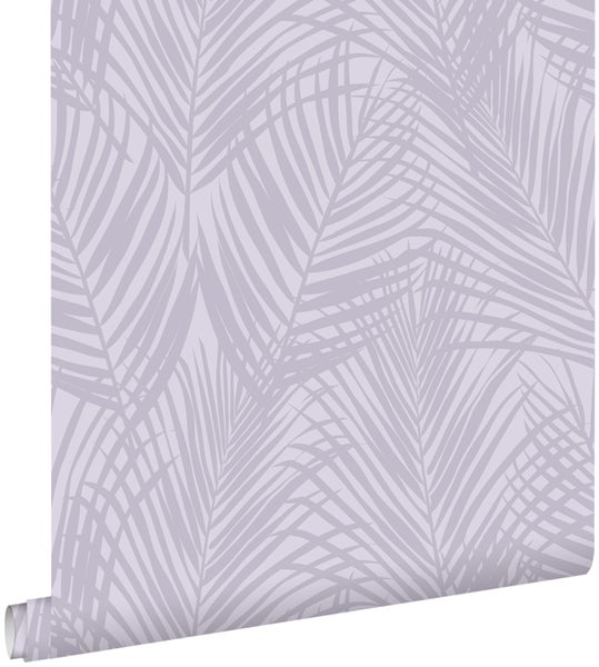 ESTAhome Tapete Palmblätter Violett - 53 cm x 10.05 m - 139573