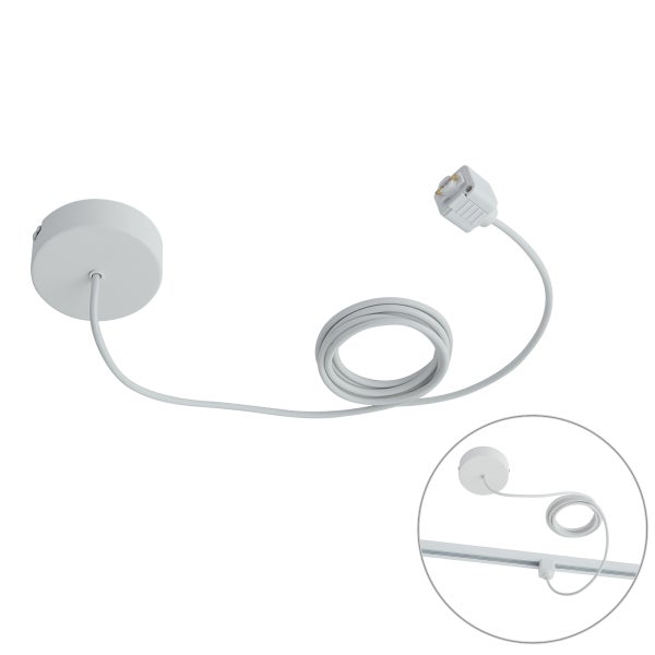 Pendeladapter mit Deckenbaldachin und Kabel für Schienensysteme
