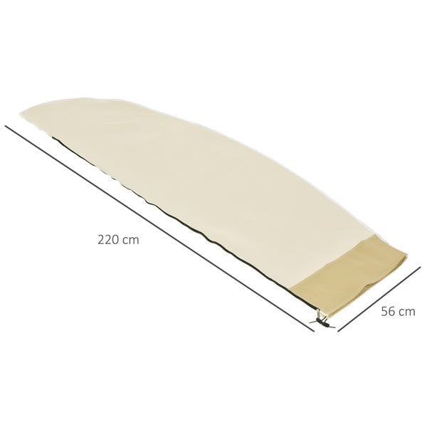 Outsunny Schutzhülle für Ampelschirm, Ø56 x 220 cm, Oxford, Beige-thumb-2