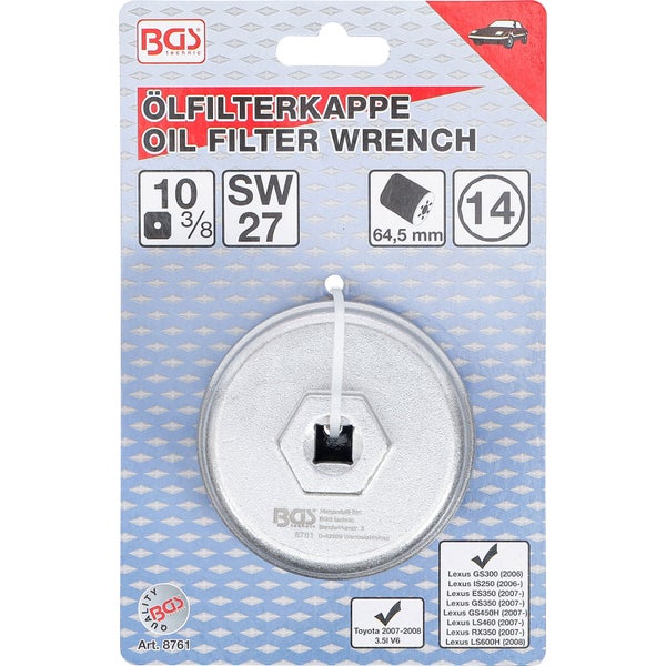 BGS Ölfilterschlüssel 14-kant Ø 64,5 mm für Lexus / Toyota - 8761