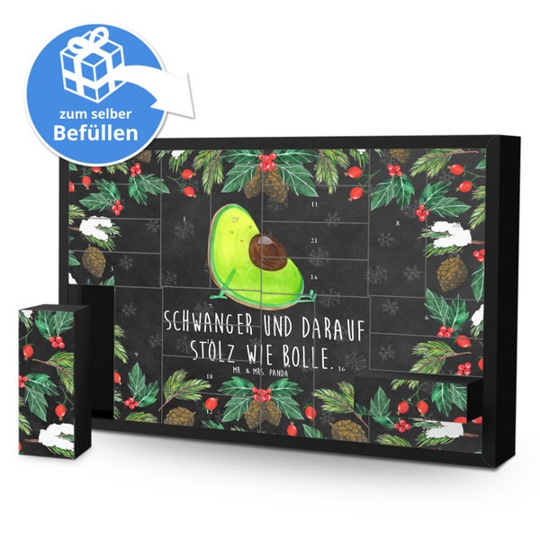 Mr. & Mrs. Panda Befüllbarer Adventskalender Avocado Schwangerschaft - Schwarz