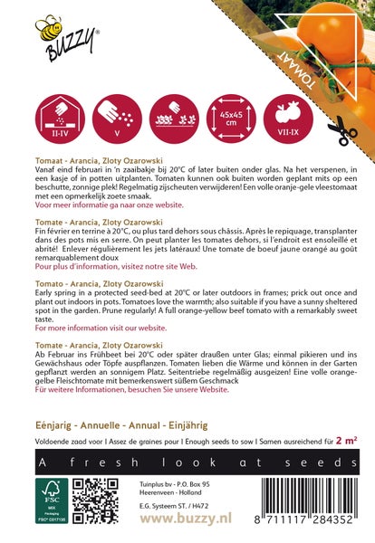 Samentüte Arancia Zloty Ozarowski Tomate