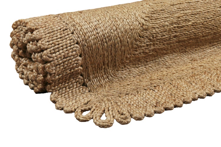 June Jute - Teppich - natürlich, handgewebt, schwer 80x150 cm