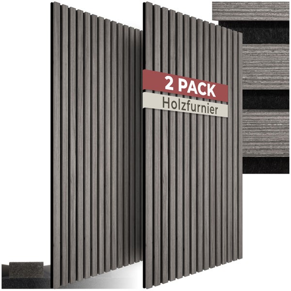 Zwei Akustikpaneele mit Holzfurnier