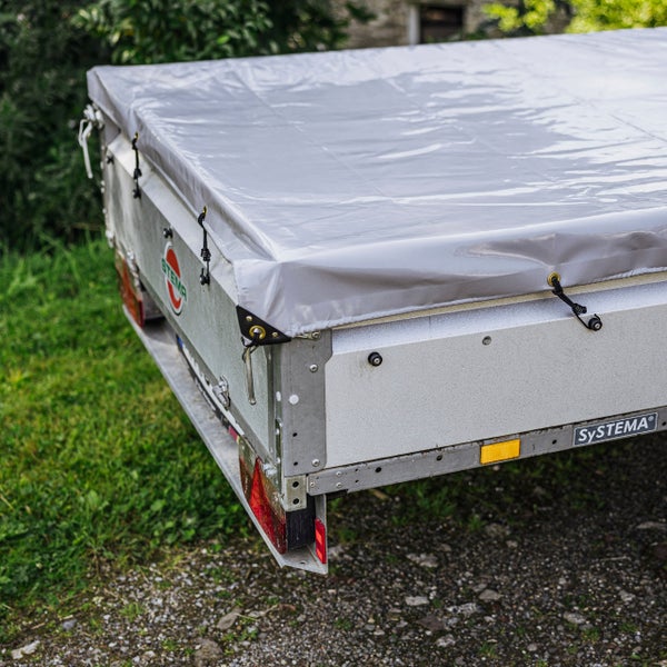 Mehr Garten wasserdichte & UV-beständige, 2 x 3 m reißfeste Premium PVC Allzweck-Plane, Farbe: grau, 650g/m² Gewebeplane mit rostfreien Messing-Ösen und verstärkten Ecken