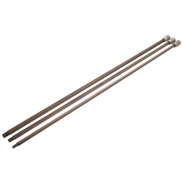 BGS Bit-Einsatz-Satz Länge 800 mm Antrieb Innenvierkant 12,5 mm (1/2) Innenvielzahn (für XZN) für VAG 3tlg. - 4224