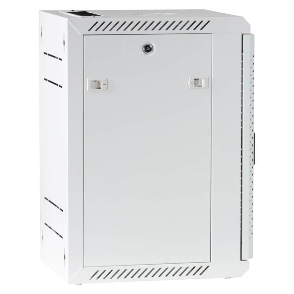 ProfiPatch Netzwerkschrank Wandgehäuse 10 Zoll 12HE PREMIUM montiert Tiefe 300mm grau