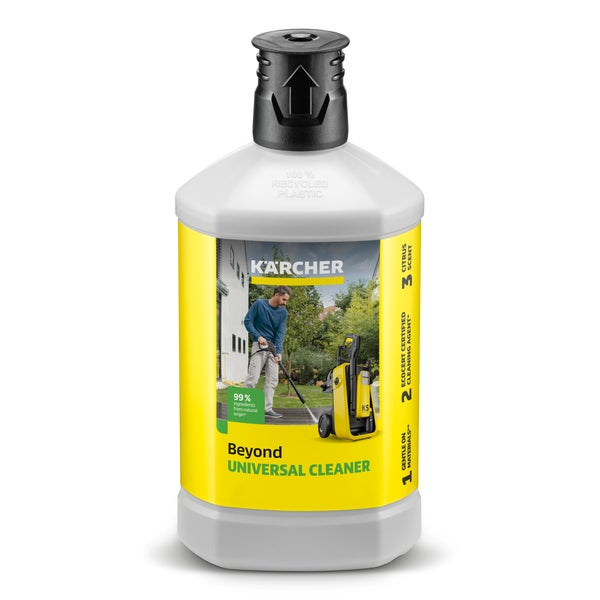 Kärcher Beyond Universalreiniger in Flasche aus hundert Prozent recyceltem Kunststoff für Hochdruckreiniger